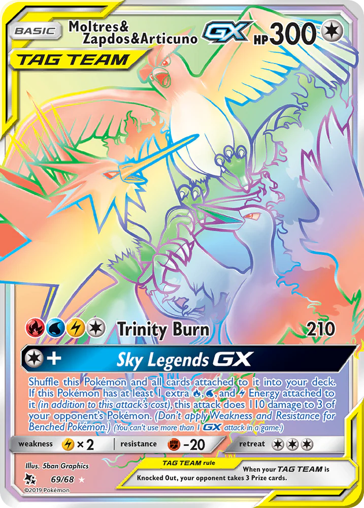 MOLTRES/ZAPDOS/ARTICUNO GX SECRET (69/68)